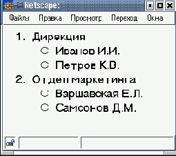 Вложенные списки