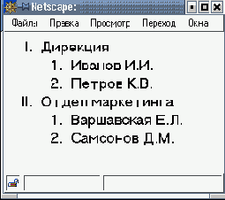 Вложенные списки