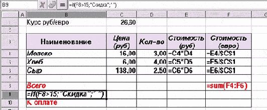 Селектор функций Gnumeric